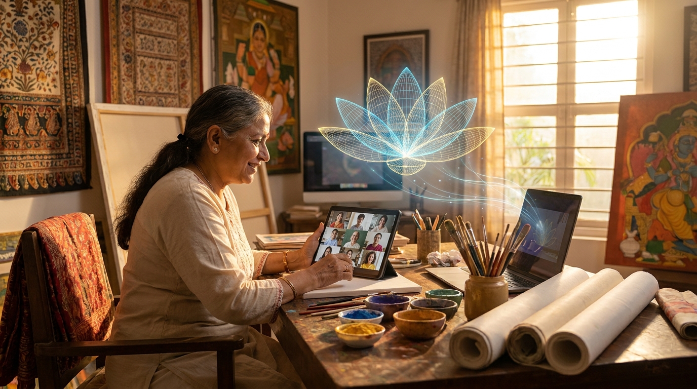 How 3D AI Websites Help Indian Art Teachers Monetize Online Workshops