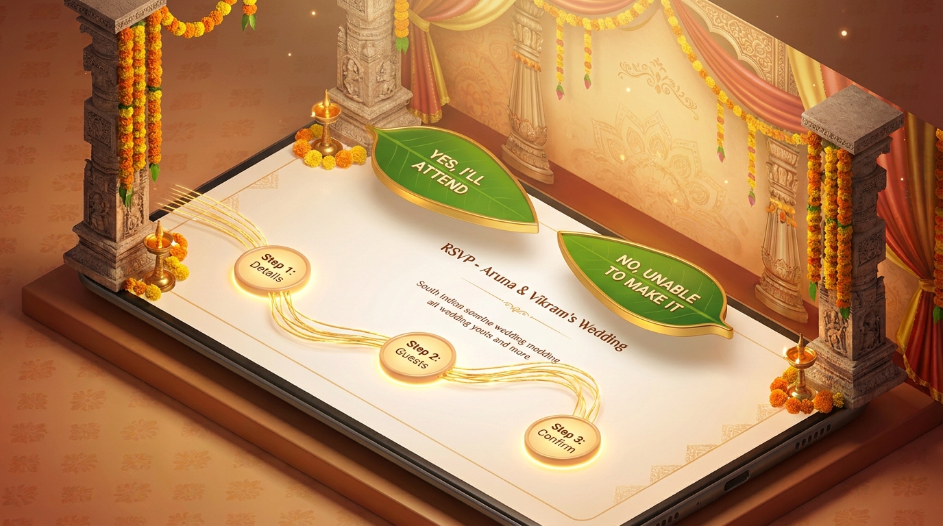 How to Build a 3D Wedding RSVP Page for South Indian Destination Weddings